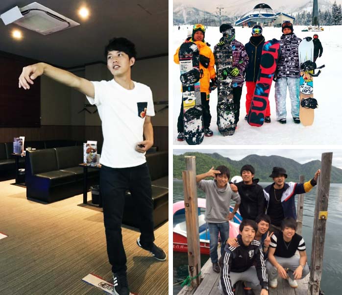 ダーツ、スノボ、旅行している小林さん